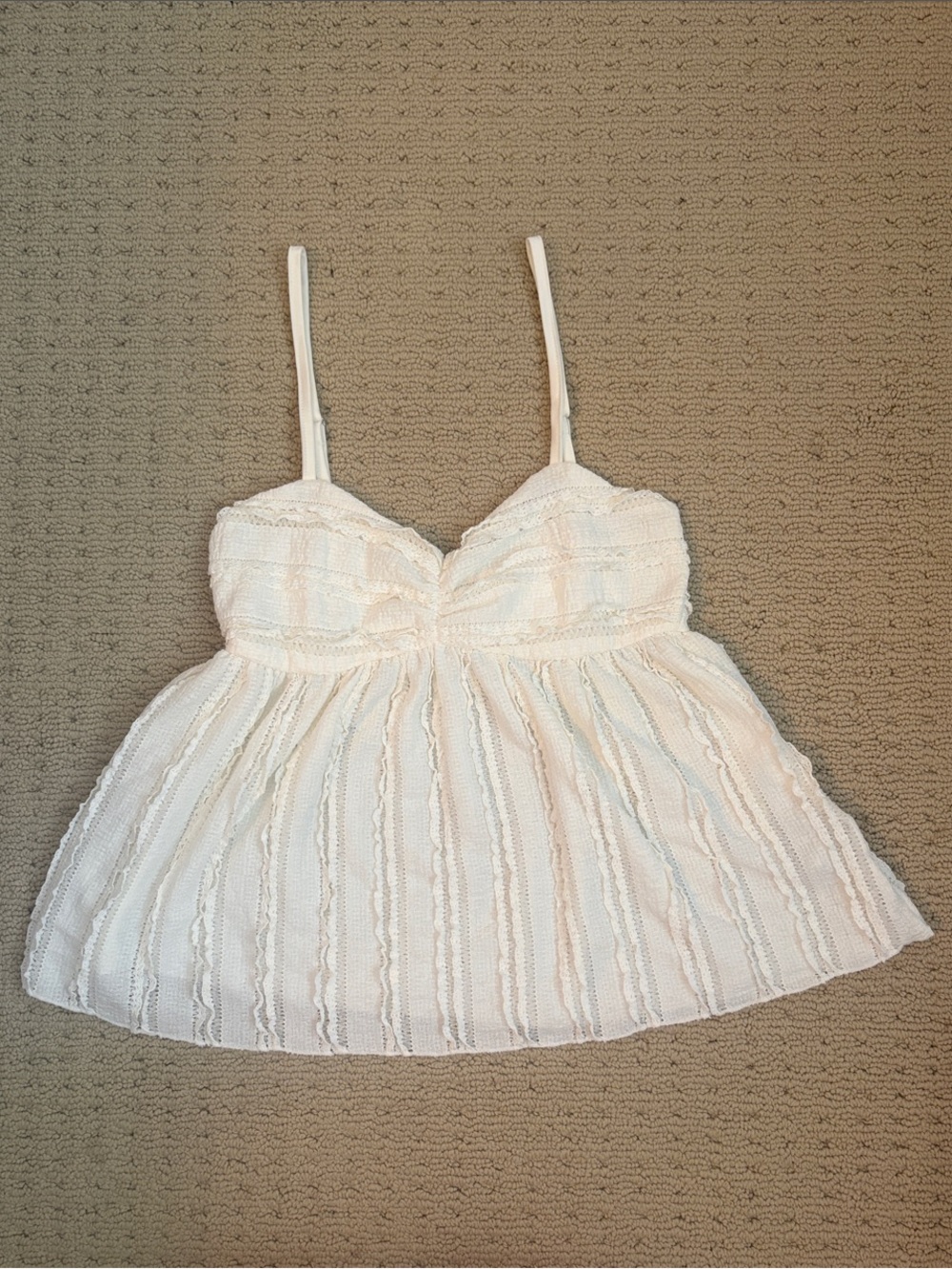 White Lace-Trim Spaghetti-Strap Chemise